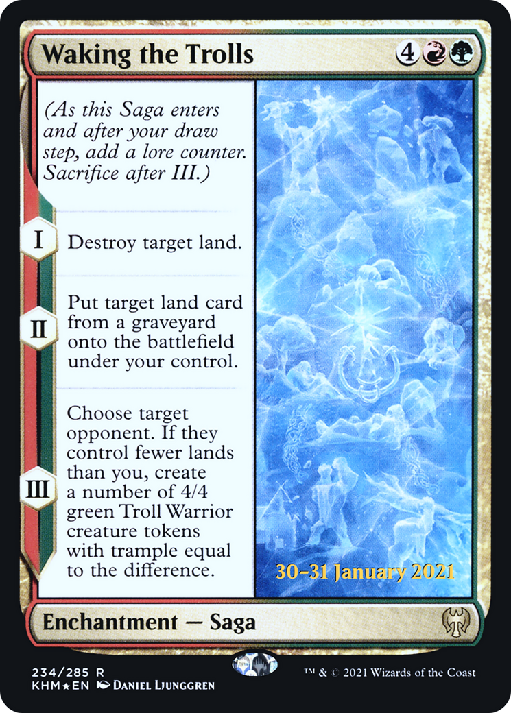 Waking the Trolls (PRE-234S) - Kaldheim Promos Foil