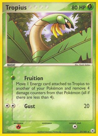 Tropius 027  - Reverse Holofoil Hidden Legends - Rare
