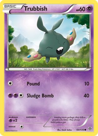 Trubbish (64) 064  - Reverse Holofoil Plasma Storm - Common