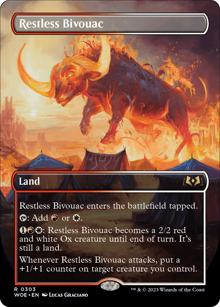 Restless Bivouac (Borderless) (WOE-303) - Wilds of Eldraine (Borderless) Foil