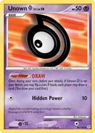 Unown [D] 068/130  Diamond and Pearl - Uncommon