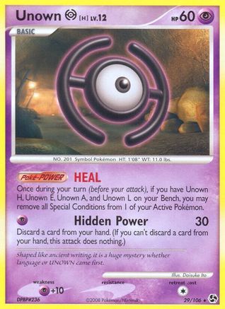 Unown [H] 029  - Reverse Holofoil Great Encounters - Rare