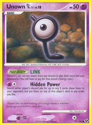 Unown [L] 091  - Reverse Holofoil Great Encounters - Common