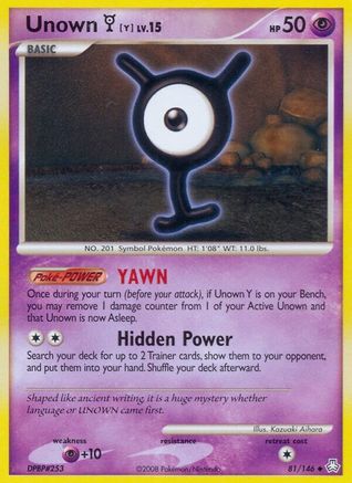 Unown (Y) 081  - Reverse Holofoil Legends Awakened - Uncommon