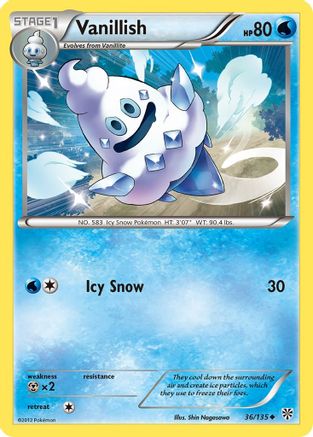 Vanillish 036  - Reverse Holofoil Plasma Storm - Uncommon