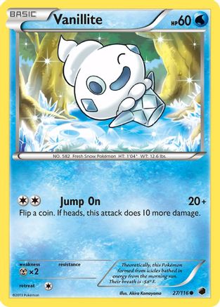 Vanillite 027  - Reverse Holofoil Plasma Freeze - Common