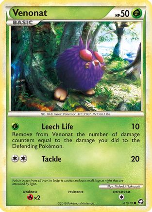 Venonat 081  - Reverse Holofoil Triumphant - Common