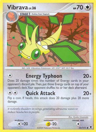 Vibrava 053  - Reverse Holofoil Rising Rivals - Uncommon