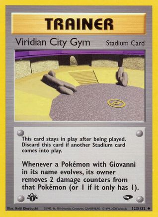 Viridian City Gym 123/132  - Unlimited Gym Challenge - Uncommon