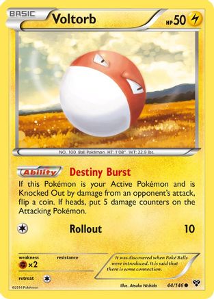 Voltorb 044/146  - Reverse Holofoil XY Base Set - Common