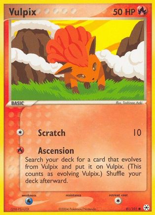 Vulpix 081/101  - Reverse Holofoil Hidden Legends - Common