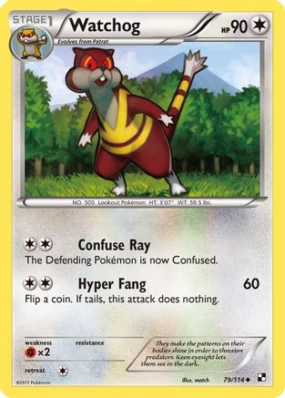 Watchog 079  - Reverse Holofoil Black and White - Uncommon