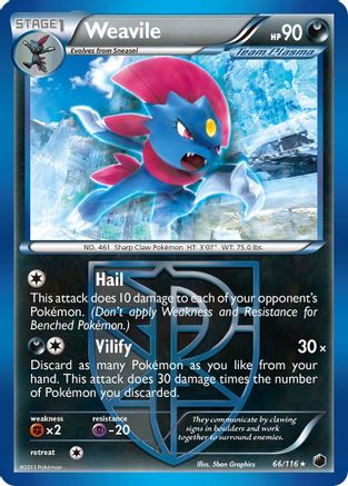 Weavile (Team Plasma) 066  Plasma Freeze - Rare