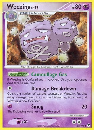 Weezing 087  - Reverse Holofoil Rising Rivals - Common