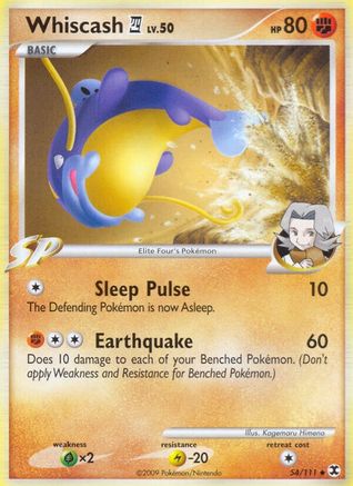 Whiscash E4 054  - Reverse Holofoil Rising Rivals - Uncommon