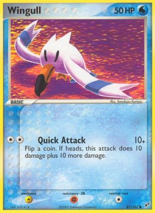 Wingull 081/107  - Reverse Holofoil Deoxys - Common
