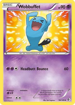 Wobbuffet 058  Boundaries Crossed - Uncommon