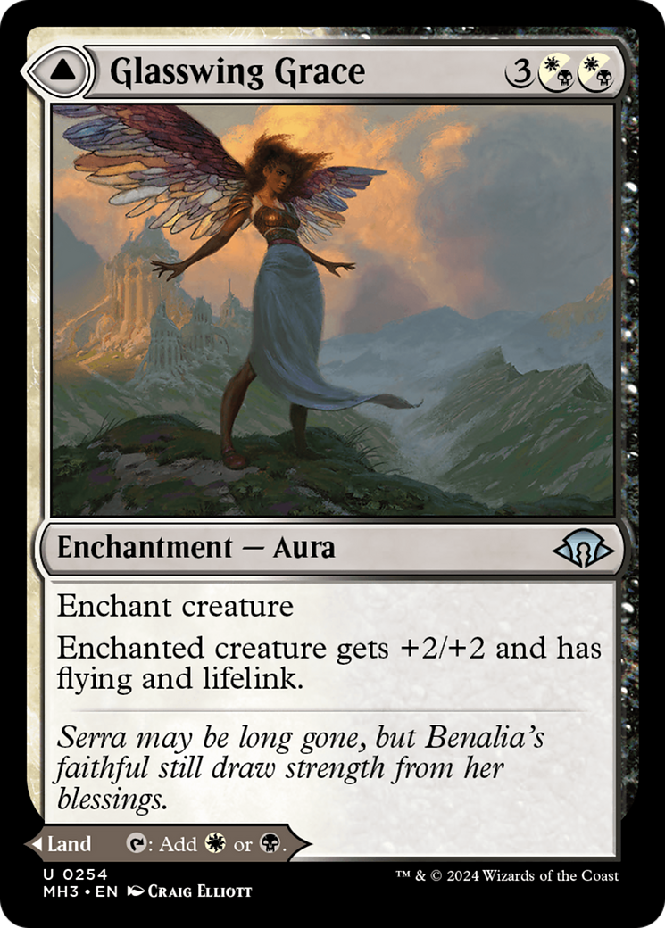 Glasswing Grace // Age-Graced Chapel⁣ - Modern Horizons 3⁣ (Uncommon)⁣ [254]