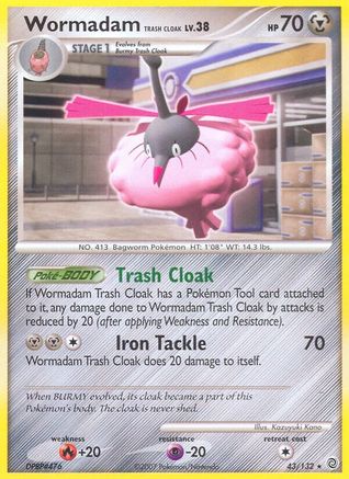 Wormadam Trash Cloak 043  - Reverse Holofoil Secret Wonders - Rare