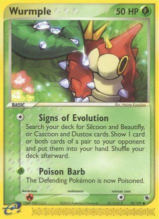 Wurmple 078/109  Ruby and Sapphire - Common