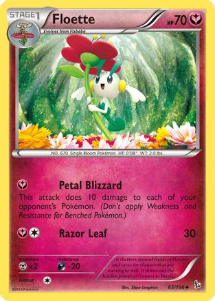 Floette (65) 065  - Reverse Holofoil XY  Flashfire - Uncommon