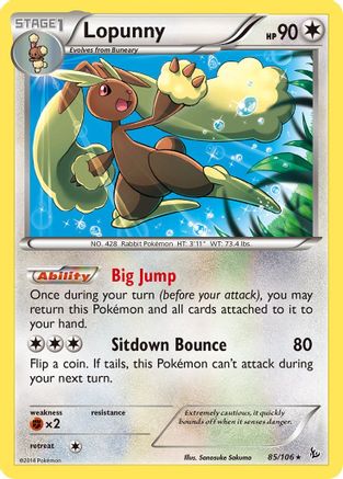 Lopunny 085/106  - Reverse Holofoil XY  Flashfire - Rare