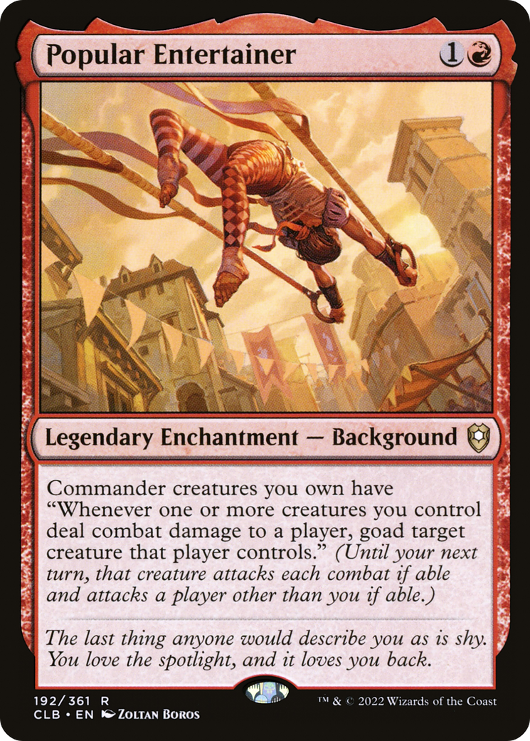 Popular Entertainer (CLB-192) - Commander Legends: Battle for Baldur's Gate Foil