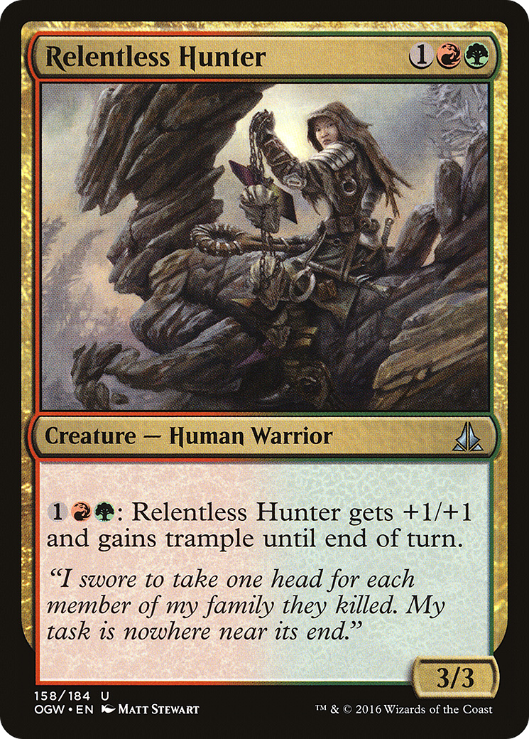 Relentless Hunter (OGW-158) - Oath of the Gatewatch Foil