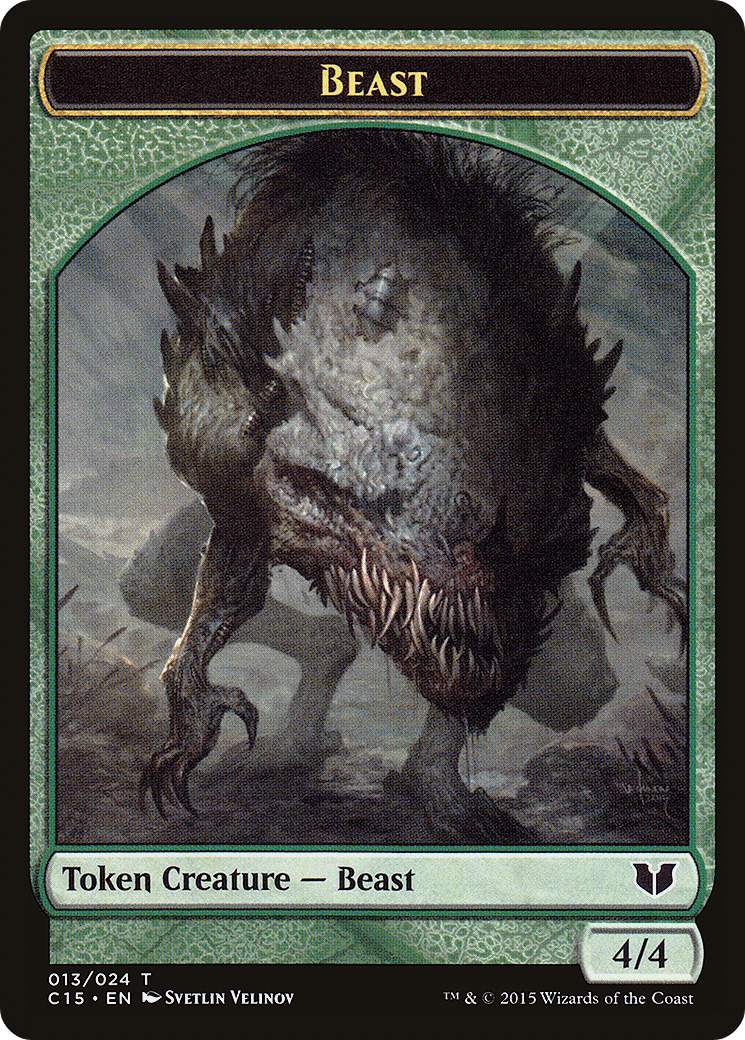 Beast // Snake (017) Double-Sided Token (C15-013) - Commander 2015 Tokens