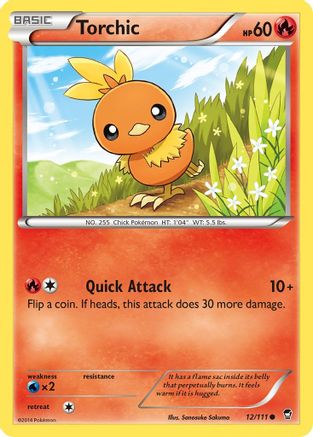 Torchic 012/111  - Reverse Holofoil XY  Furious Fists - Common
