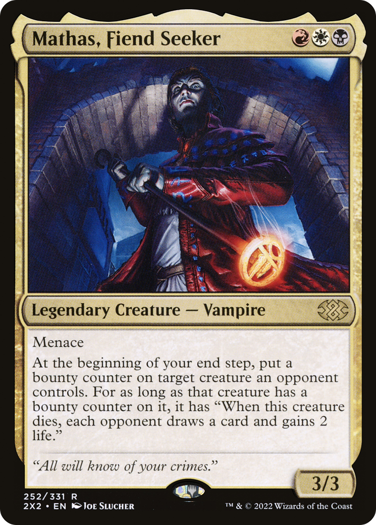 Mathas, Fiend Seeker⁣ - Double Masters 2022⁣ (Rare)⁣ [252]