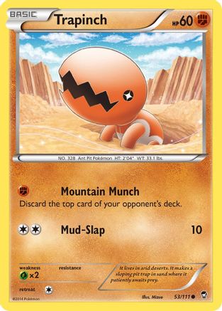 Trapinch 053  XY  Furious Fists - Common