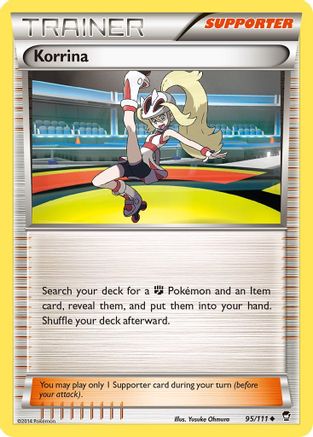Korrina 095/111  - Reverse Holofoil XY  Furious Fists - Uncommon