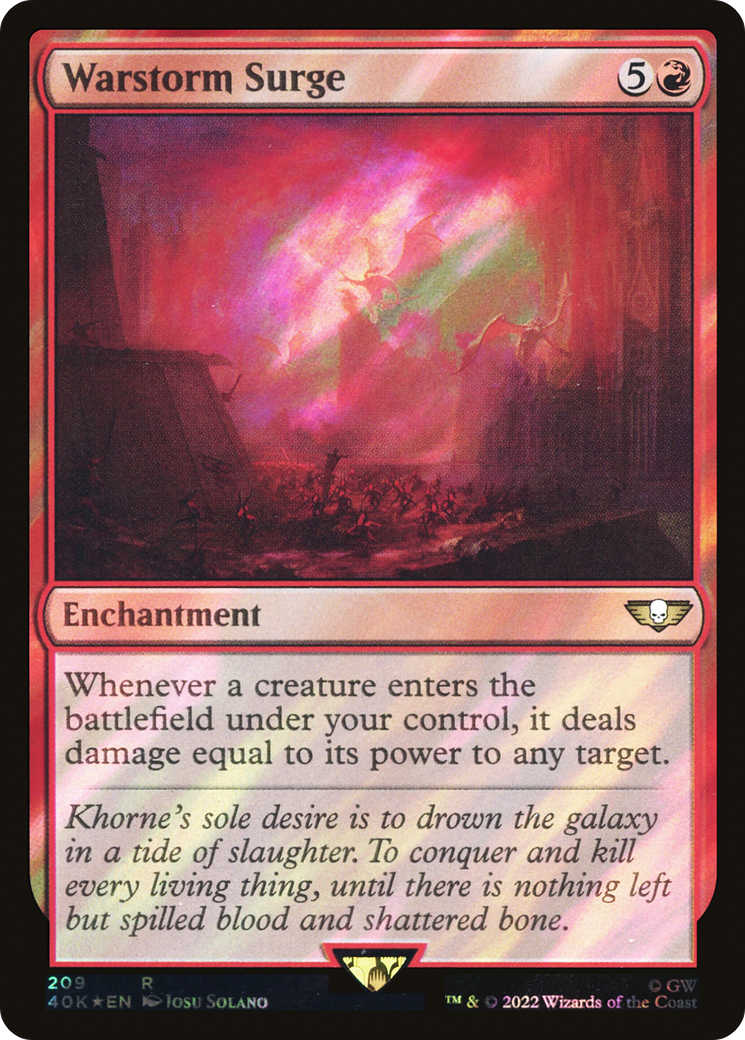 Warstorm Surge (Surge Foil) (40K-209★) - Warhammer 40,000 Commander Foil