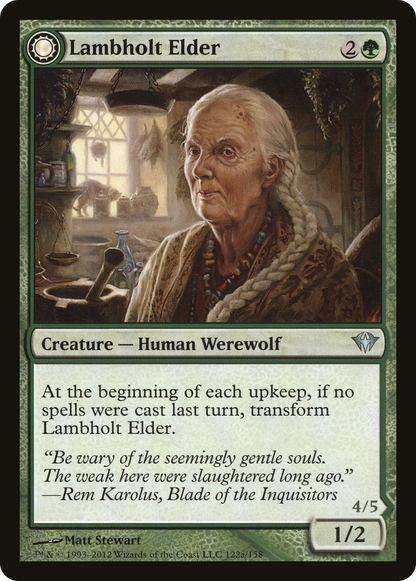 Lambholt Elder (DKA-122) - Dark Ascension: (Double Faced Transform) Foil