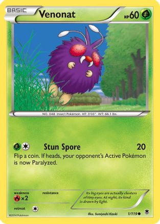 Venonat 001  XY  Phantom Forces - Common