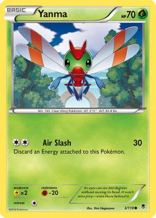 Yanma 003  - Reverse Holofoil XY  Phantom Forces - Common