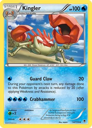 Kingler 014  XY  Phantom Forces - Uncommon