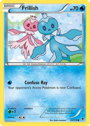 Frillish 020/119  - Reverse Holofoil XY  Phantom Forces - Common