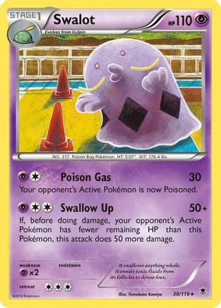 Swalot 038/119  - Reverse Holofoil XY  Phantom Forces - Rare