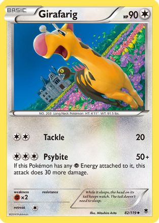 Girafarig 082  XY  Phantom Forces - Uncommon