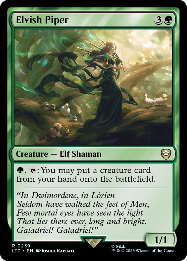 Elvish Piper⁣ - Commander: The Lord of the Rings: Tales of Middle-earth⁣ (Rare)⁣ [239]