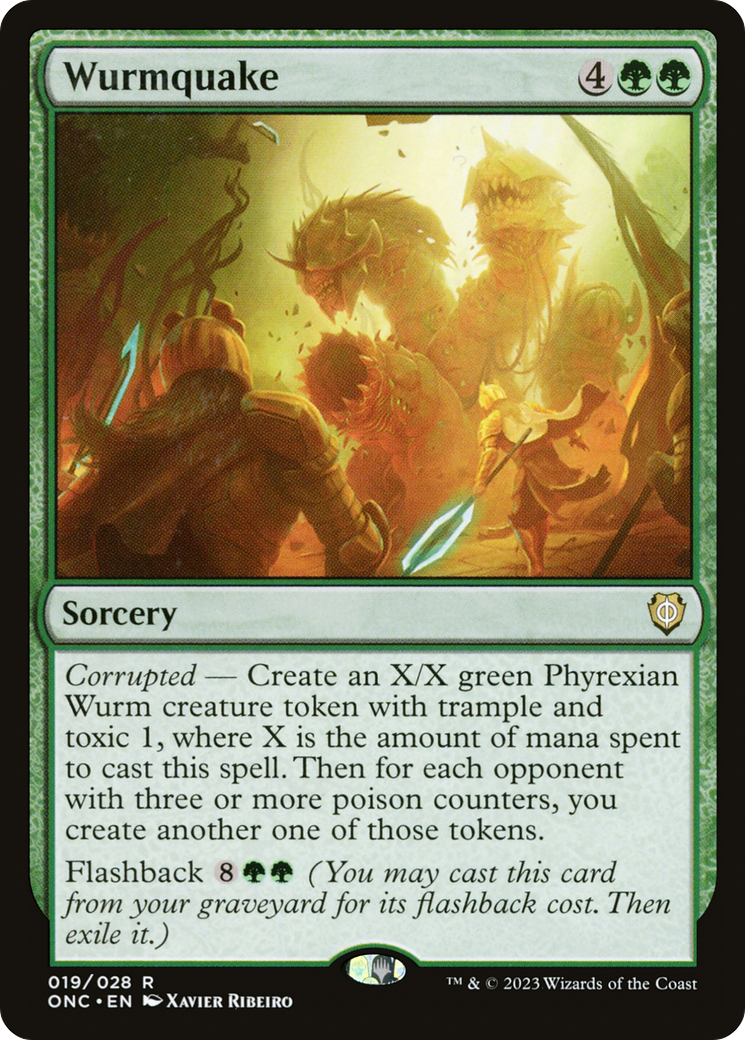 Wurmquake⁣ - Commander: Phyrexia: All Will Be One⁣ (Rare)⁣ [19]