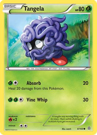 Tangela 004  - Reverse Holofoil XY  Primal Clash - Common
