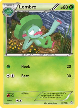 Lombre 011/160  - Reverse Holofoil XY  Primal Clash - Uncommon