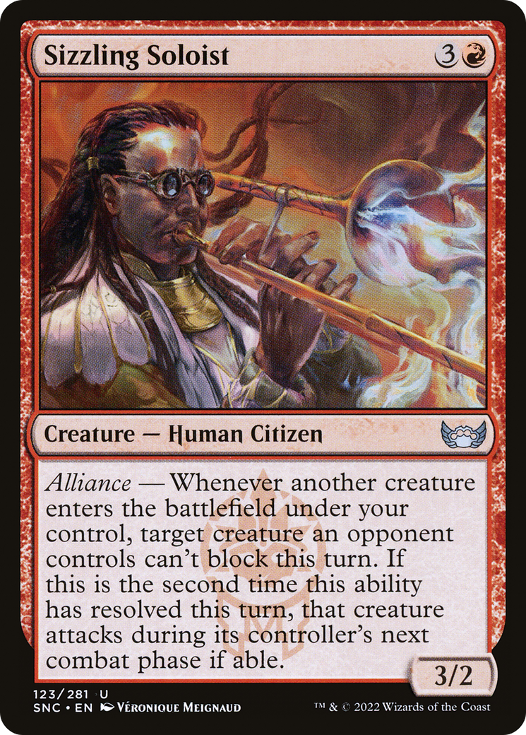 Sizzling Soloist⁣ - Streets of New Capenna⁣ (Uncommon)⁣ [123]