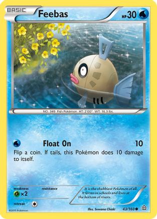 Feebas 043/160  - Reverse Holofoil XY  Primal Clash - Common