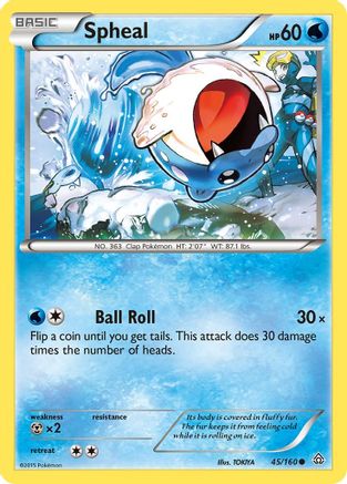 Spheal (45) 045/160  - Reverse Holofoil XY  Primal Clash - Common
