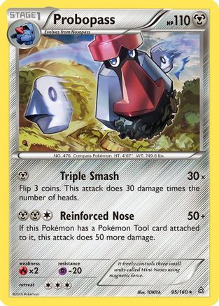 Probopass 095  - Reverse Holofoil XY  Primal Clash - Rare