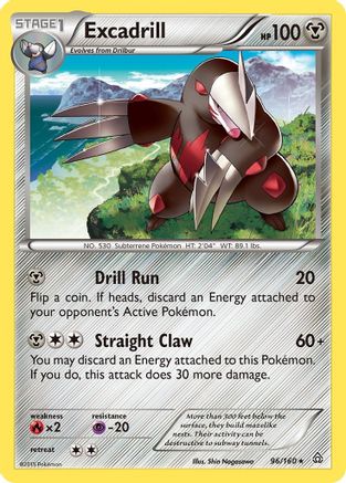 Excadrill 096  XY  Primal Clash - Rare